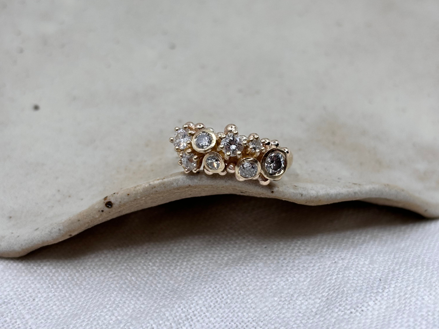 Bespoke | Heirloom stones into an asymmetric beauty!