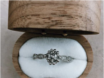 Bespoke | Round Salt & Pepper Diamond Ring With Marquise Diamond Band