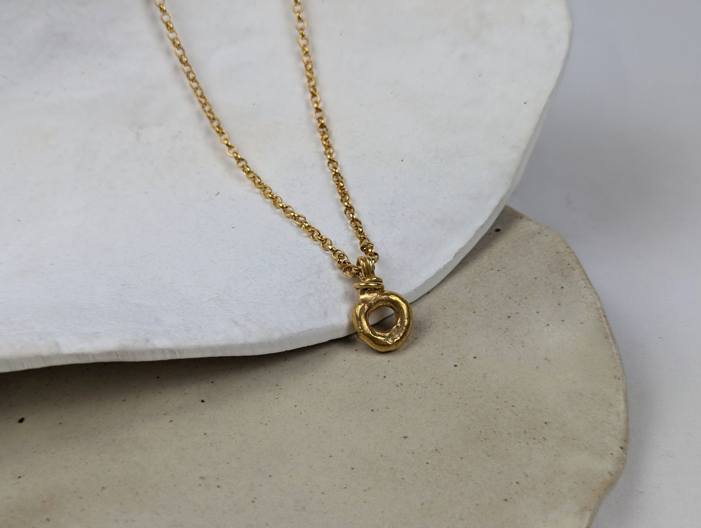 Looped Buoy Pendant | 18k Gold plated