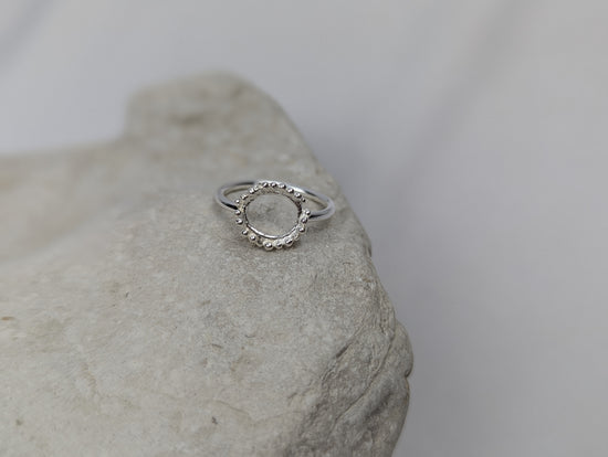 Mini Halo ring | Sterling Silver