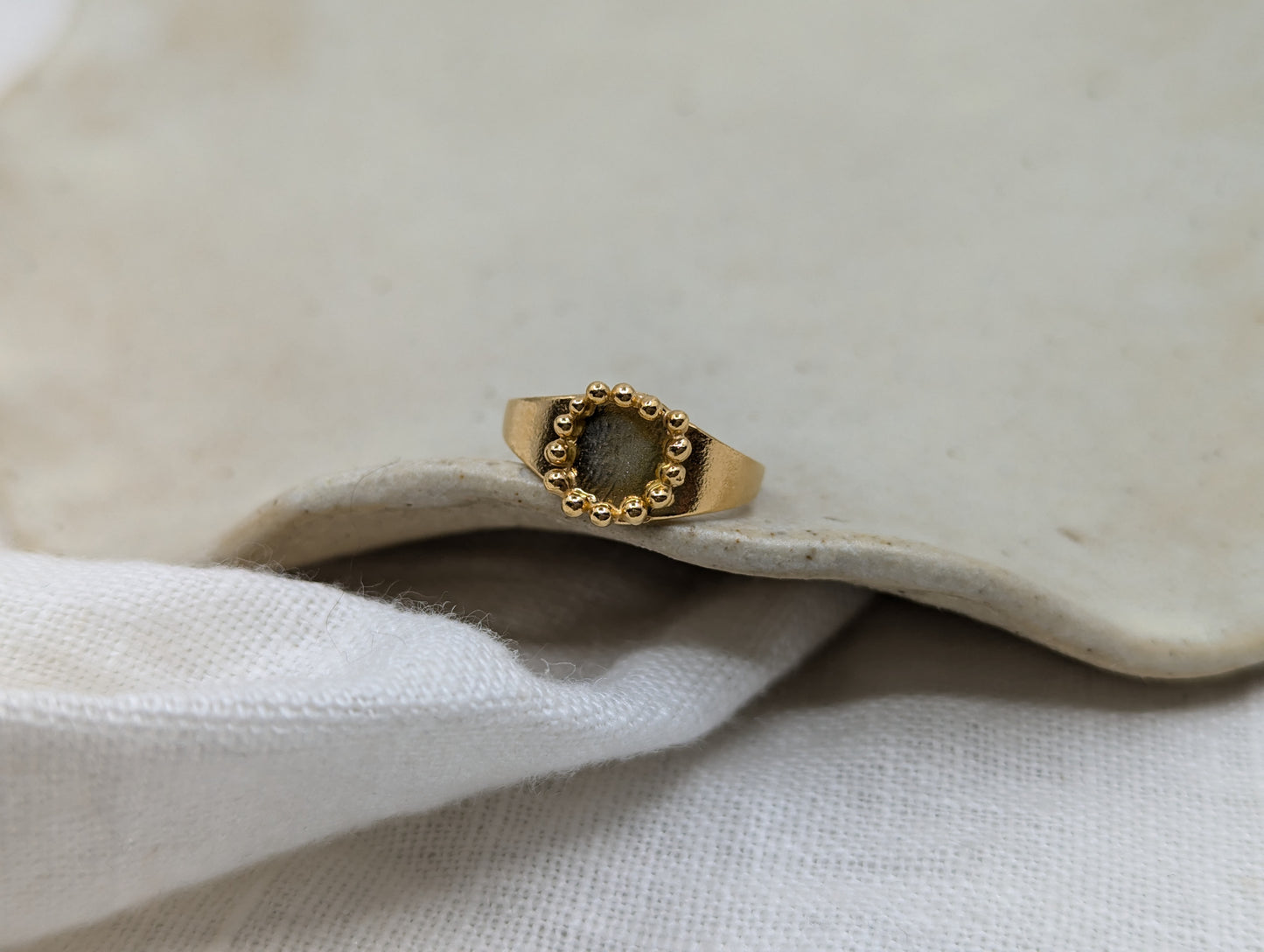 The 'Bijou' Signet Ring | Gold Plated