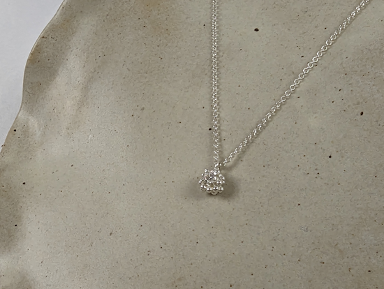 CZ Solitaire Pendant | Sterling Silver