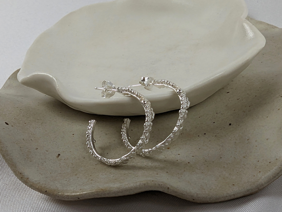 Eternity Cluster Hoops | Sterling Silver