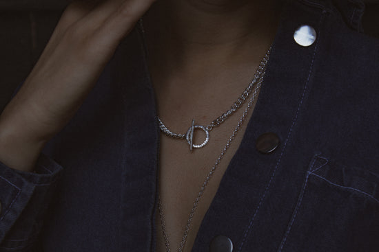 Loop & Bar Pendant | Sterling Silver