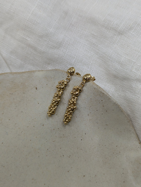 Mini Dara Barnacle Drop Studs | Gold Plated