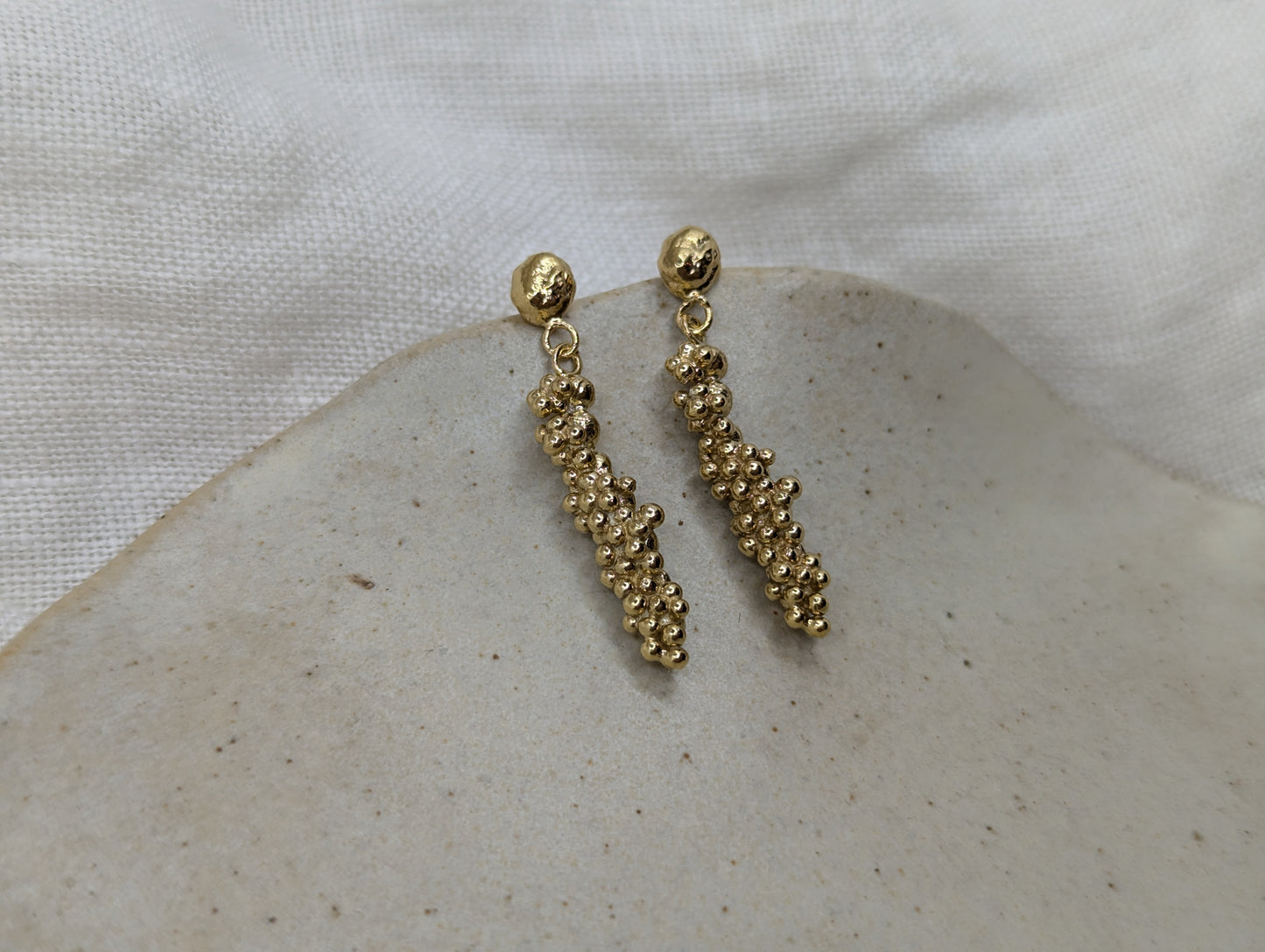 Mini Dara Barnacle Drop Studs | Gold Plated