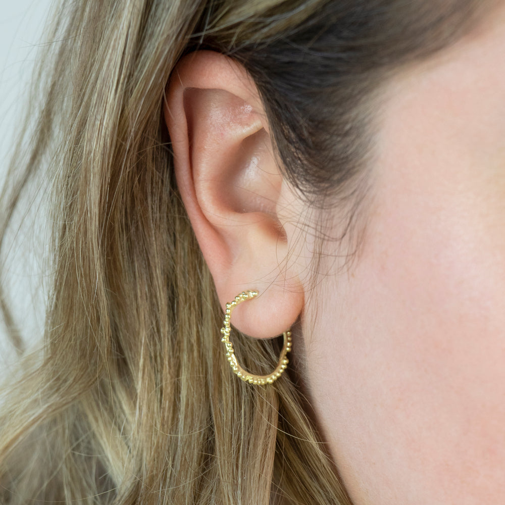 Granulation Hoops | 18k Gold plated - Milly Maunder Designs