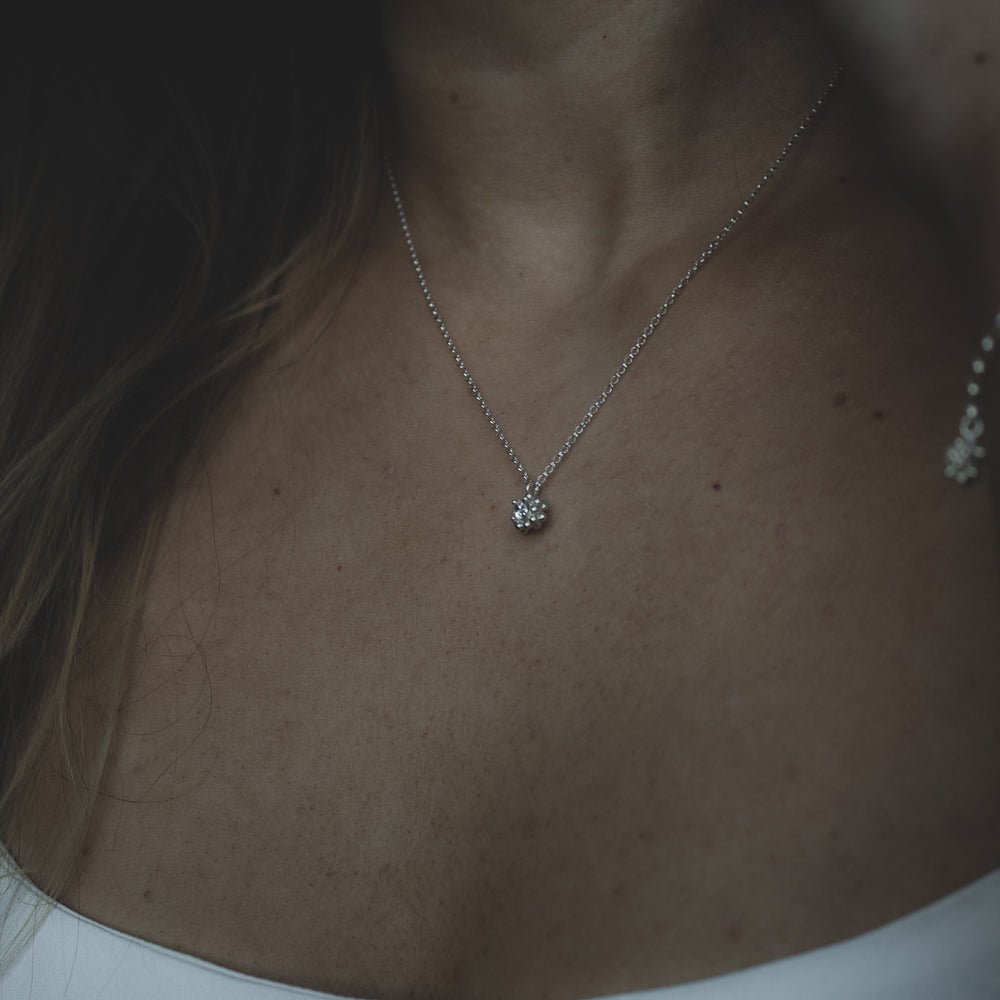 CZ Solitaire Pendant | Sterling Silver - MILLY MAUNDER