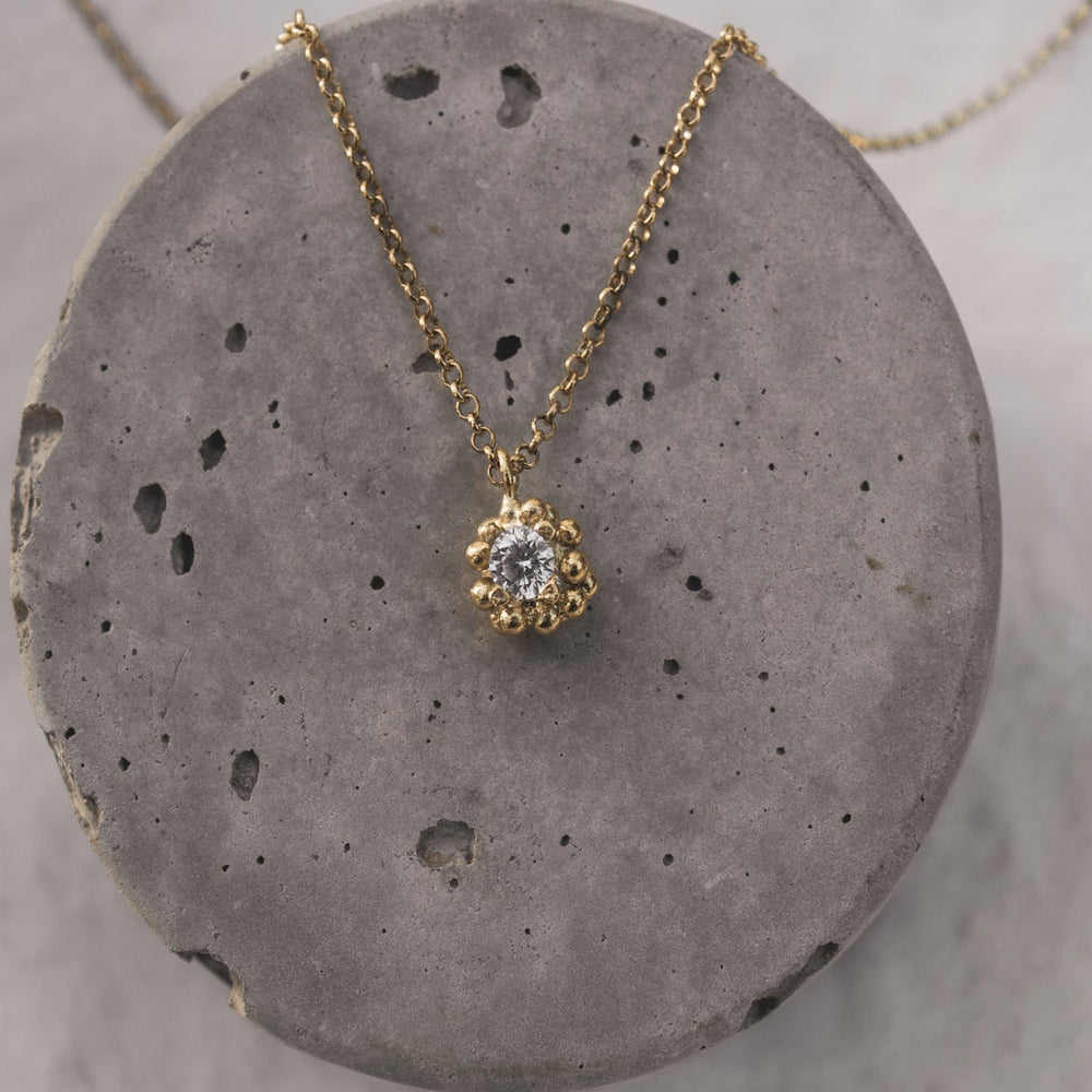 CZ Solitaire Pendant | 18k Gold Plated - MILLY MAUNDER