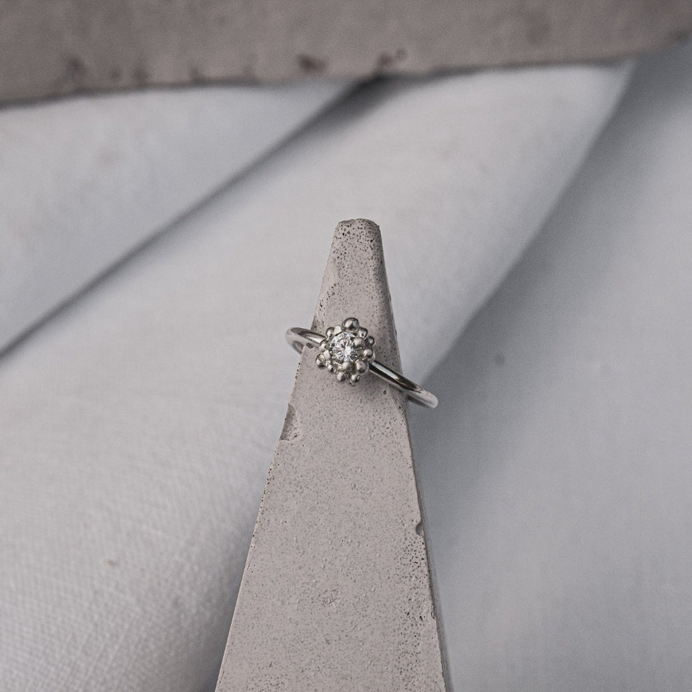 CZ Granulation Ring | Sterling Silver - MILLY MAUNDER
