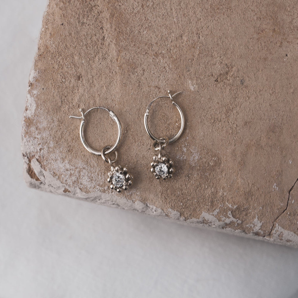 Cz Granulation Huggies | Sterling Silver - MILLY MAUNDER