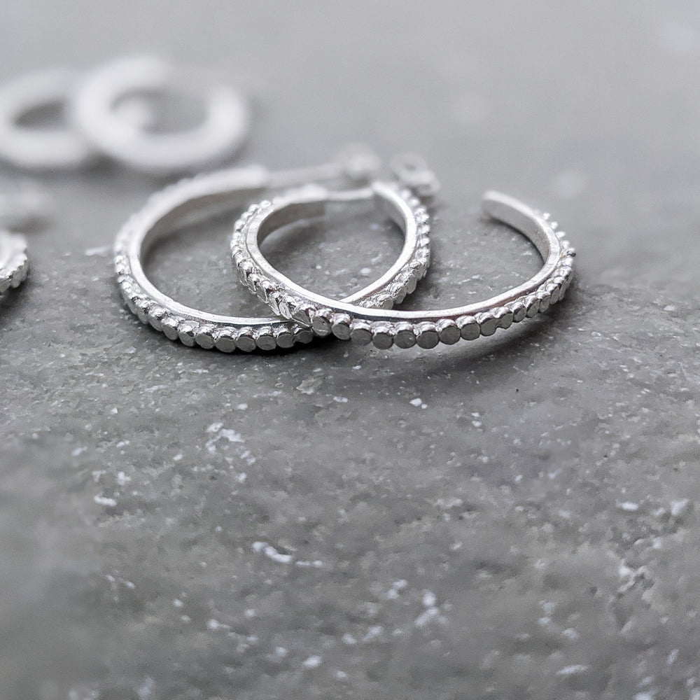 Medium Pebble Hoops | Sterling Silver - Milly Maunder Designs
