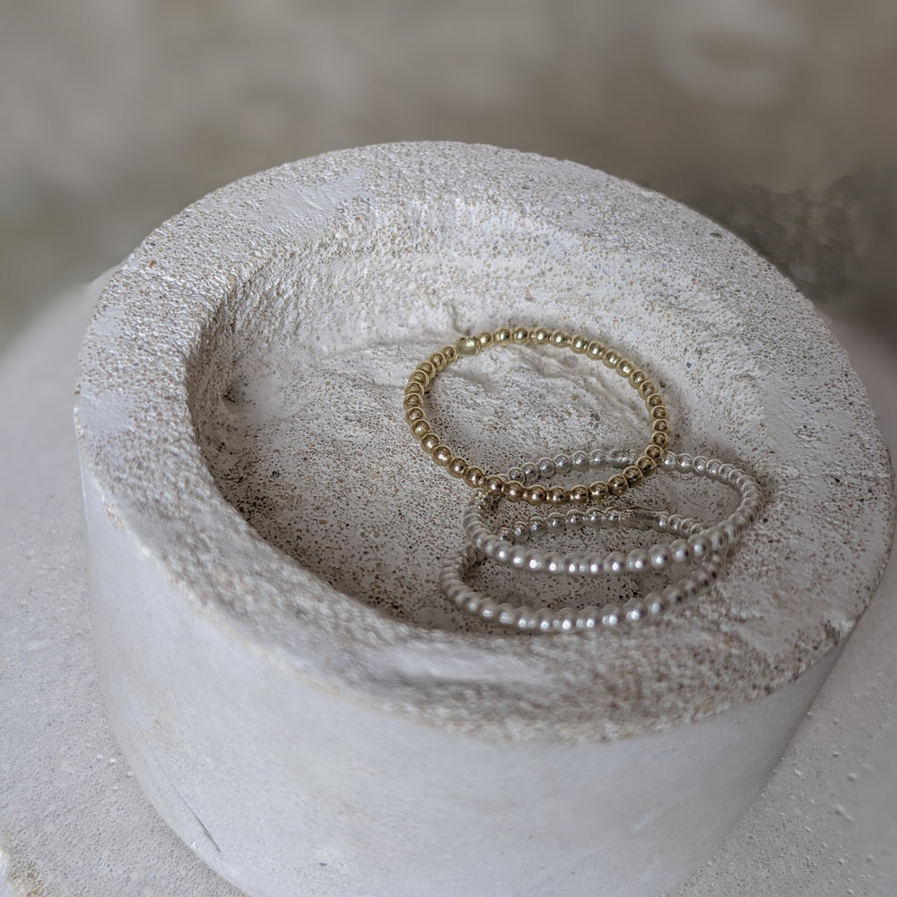 Beaded Stacking rings - Milly Maunder Designs