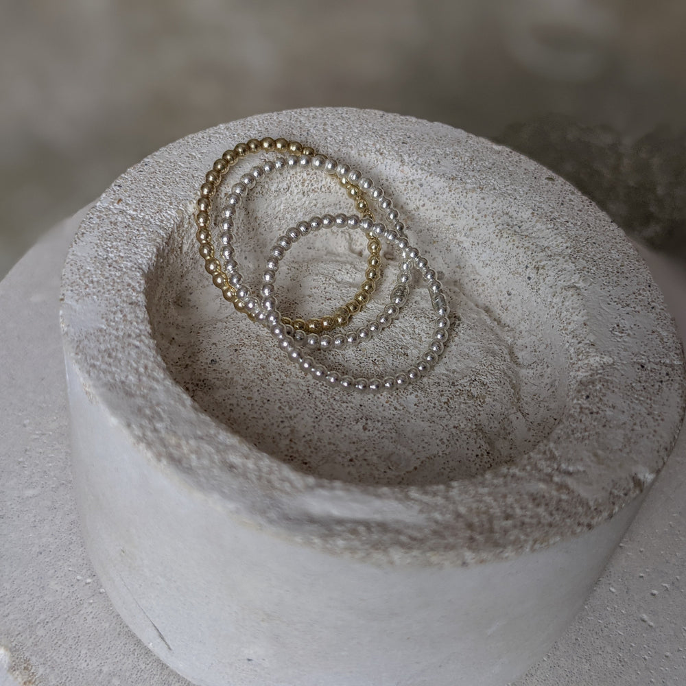 Beaded Stacking rings - Milly Maunder Designs