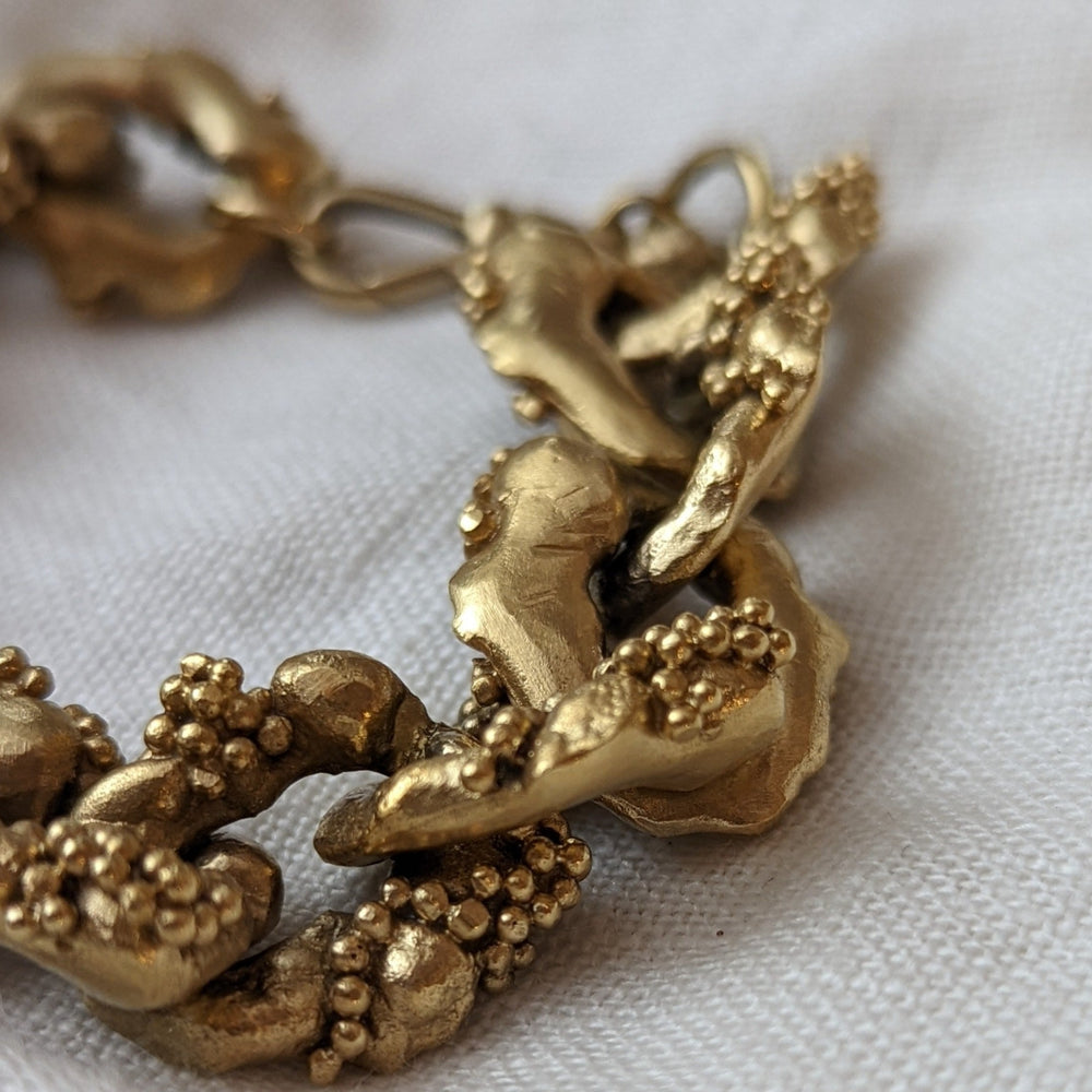 One of a Kind | Molten Link Bracelet | 18k Gold Plated - MILLY MAUNDER