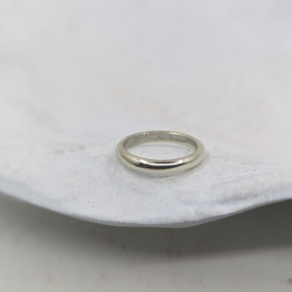 3.0 Smooth Heavy Wedding Band | 9k White gold - MILLY MAUNDER
