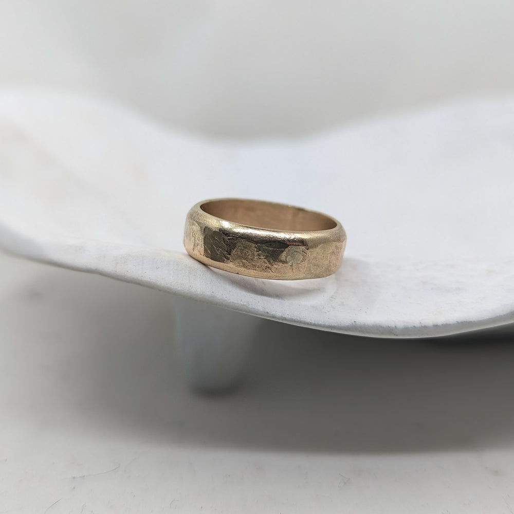 6.0 Forged Wedding Band | 9k Yellow Gold - MILLY MAUNDER