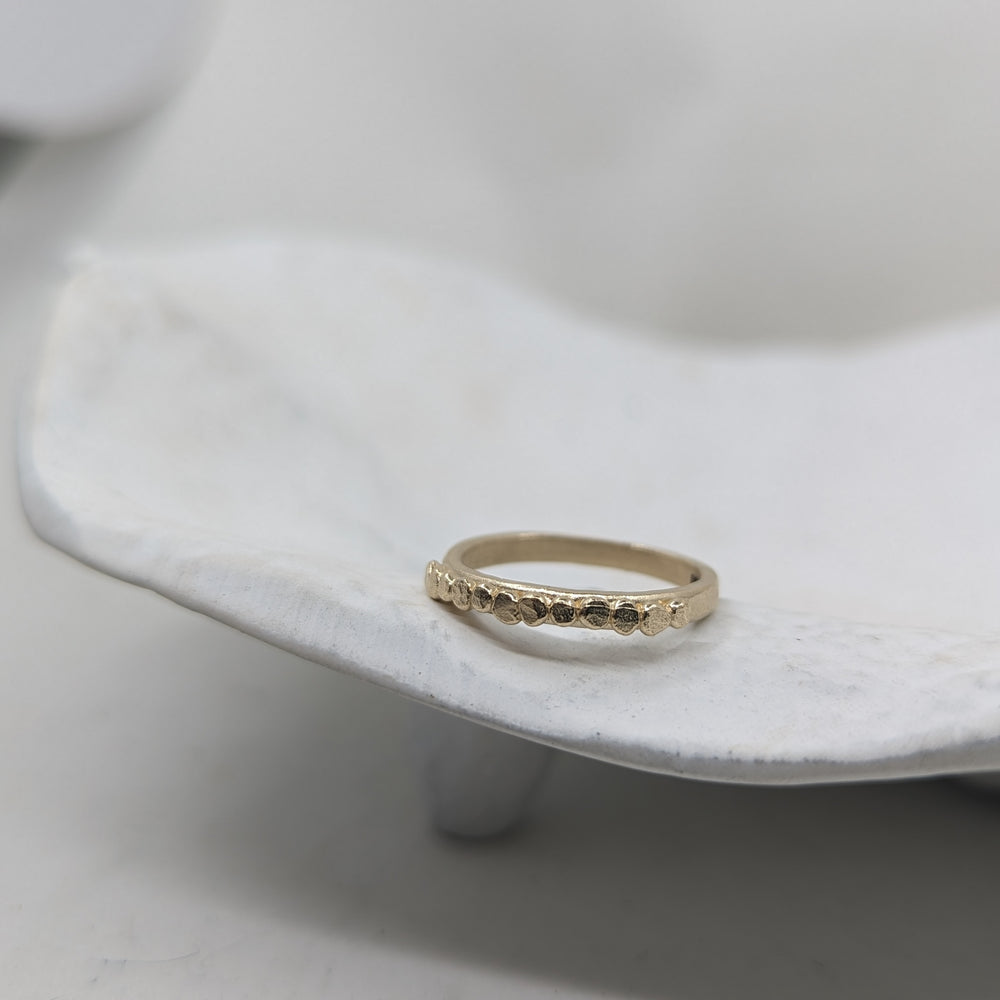Pebble Wedding Ring | 9k yellow gold - MILLY MAUNDER
