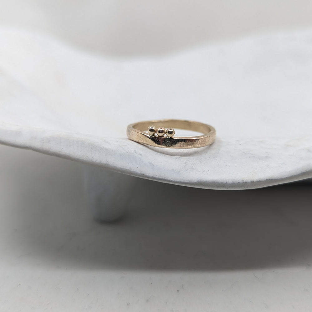 2.3 Trio Forged Wedding Band | 9k yellow gold - MILLY MAUNDER
