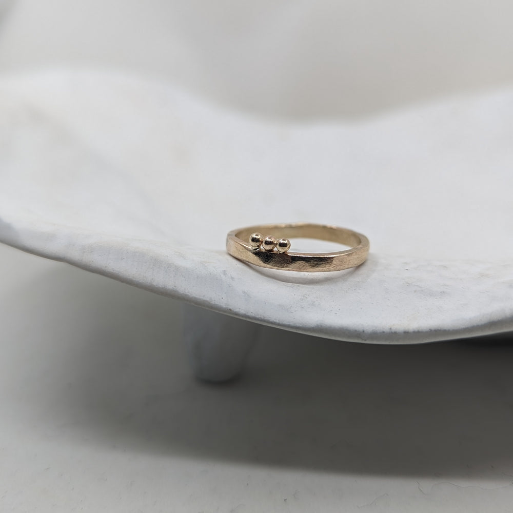 2.3 Trio Forged Wedding Band | 9k yellow gold - MILLY MAUNDER