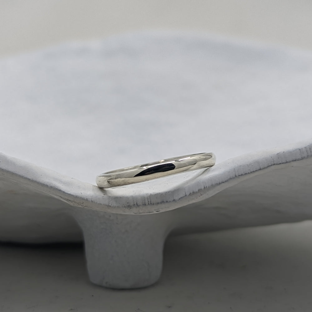 2.3 Smooth Light Wedding Band | 9k white gold - MILLY MAUNDER