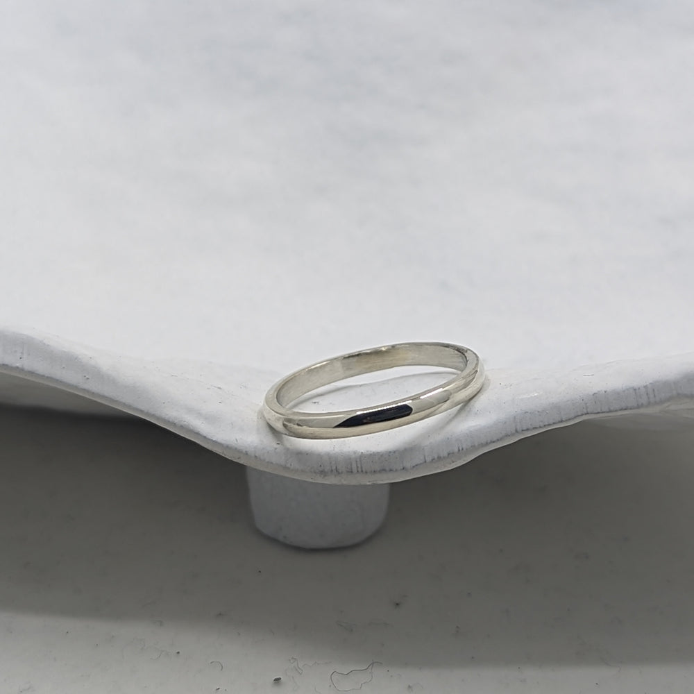 2.3 Smooth Light Wedding Band | 9k white gold - MILLY MAUNDER