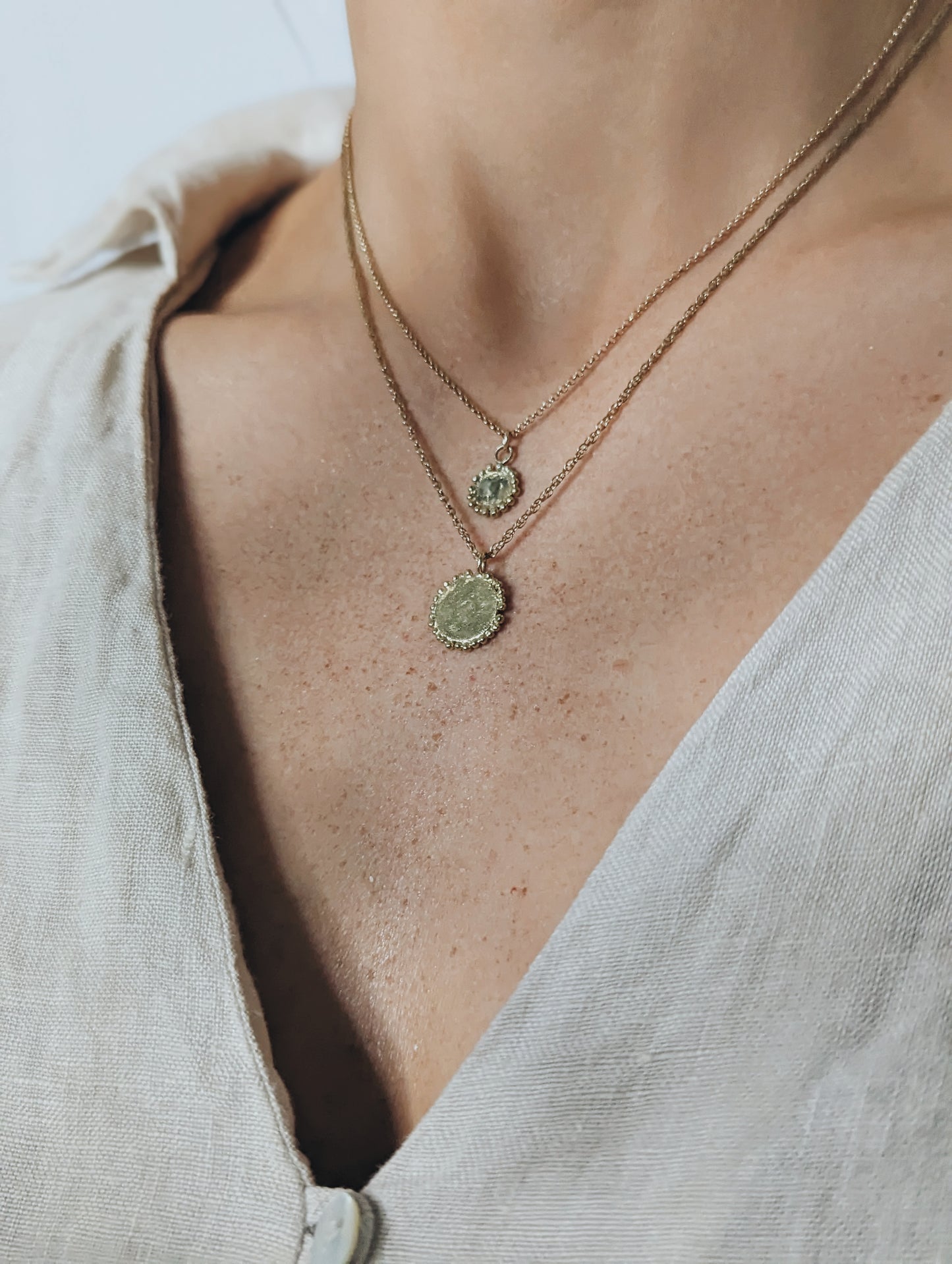 Small Granulated Disc Pendant | Sterling Silver - MILLY MAUNDER