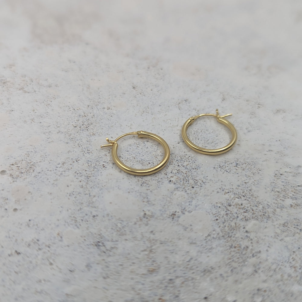 Large Hinged Huggies | Gold Plated - MILLY MAUNDER
