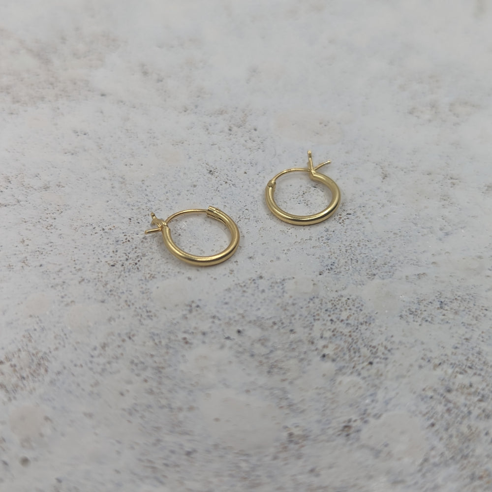 Tiny Hinged Huggies | Gold Plated - MILLY MAUNDER
